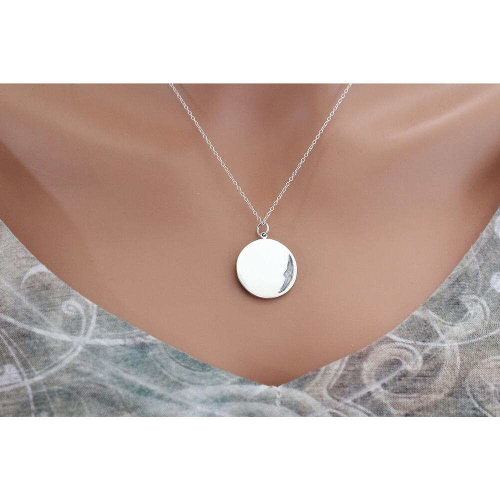 Mixed Metal Sun And Moon Pendant Necklace, Mixed … - image 7